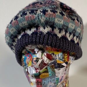 Vintage mid-80’s reversible floppy knit beret
